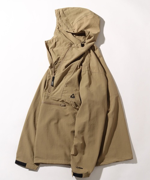 GERRY（ジェリー）の「【GERRY/ジェリー】 アノラック ハーフジップナイロンジャケット（ナイロンジャケット・メンズ・ベージュ/カーキ/ブラック・M/L/LL）」の4枚目の写真