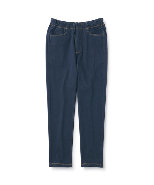 無印良品（ムジルシリョウヒン）の「ジャージーデニム調レギンスパンツ（キッズ）（デニムパンツ・キッズ・ネイビー系/ブラック/ネイビー・150/140/130/110/120）」の3枚目の写真