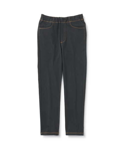 無印良品（ムジルシリョウヒン）の「ジャージーデニム調レギンスパンツ（キッズ）（デニムパンツ・キッズ・ネイビー系/ブラック/ネイビー・150/140/130/110/120）」の2枚目の写真