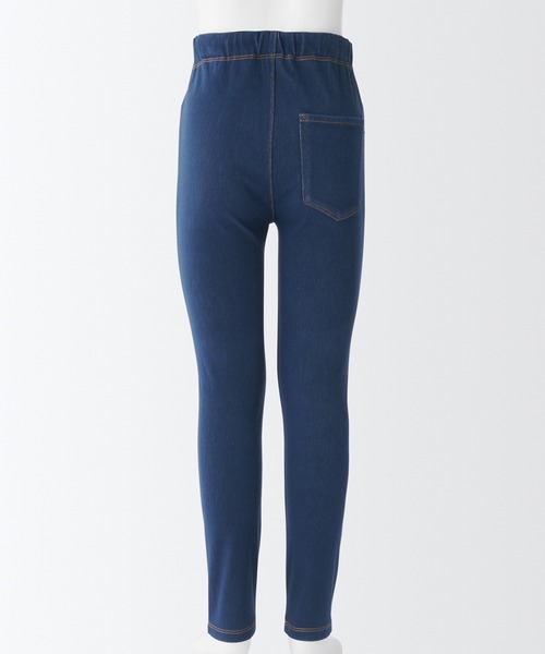 無印良品（ムジルシリョウヒン）の「ジャージーデニム調レギンスパンツ（キッズ）（デニムパンツ・キッズ・ネイビー系/ブラック/ネイビー・150/140/130/110/120）」の16枚目の写真