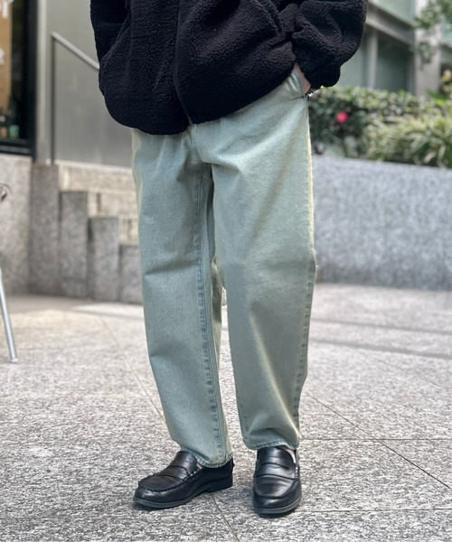 CPCM（シーピーシーエム）の「タックワイドテーパードデニム（デニムパンツ・メンズ・ブラック/ブラウン/ネイビー/ブルー/ブルー系その他/ブラック系その他/インディゴブルー/ブルー系その他3/ブラック系その他3・MEDIUM/LARGE/SMALL）」の8枚目の写真