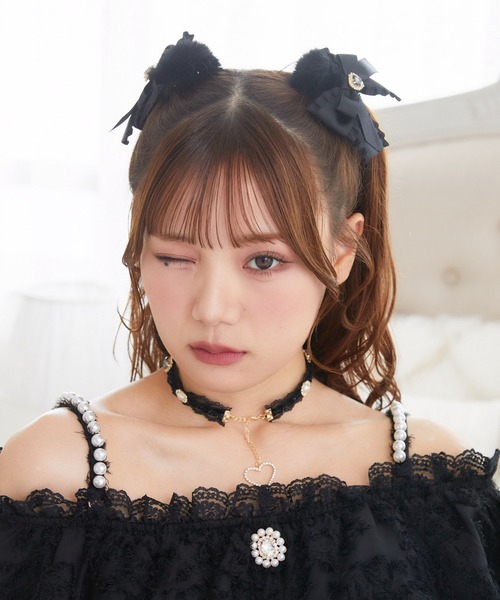 ROJITA（ロジータ）の「ハートチャーム付き２WAYビジュチョーカー（チョーカー・レディース・ブラック/ホワイト・FREE）」の14枚目の写真