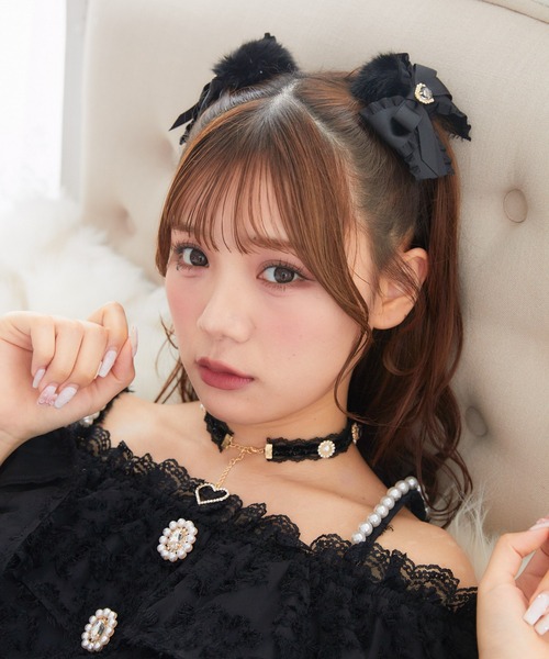 ROJITA（ロジータ）の「ハートチャーム付き２WAYビジュチョーカー（チョーカー・レディース・ブラック/ホワイト・FREE）」の15枚目の写真