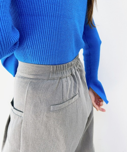 y/m（イム）の「ワイドタックパンツ（スラックス・レディース・グレー/ブラック/ネイビー/グレー系その他2・FREE）」の21枚目の写真