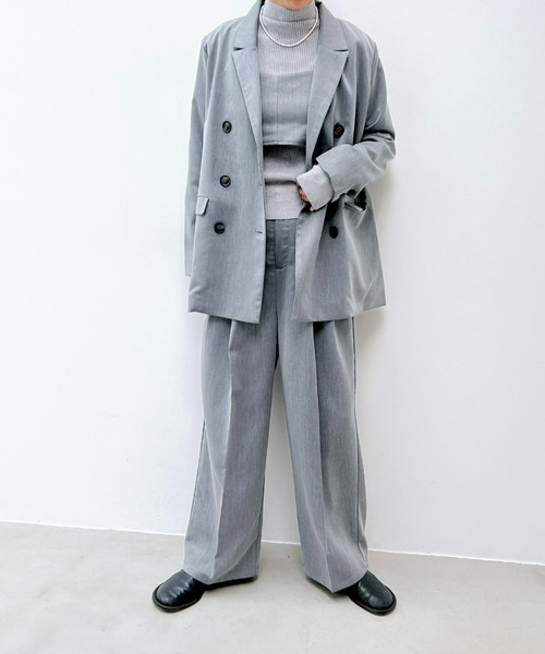 y/m（イム）の「ワイドタックパンツ（スラックス・レディース・グレー/ブラック/ネイビー/グレー系その他2・FREE）」の15枚目の写真