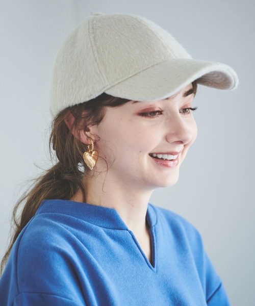 31 Sons de mode（トランテアン　ソン　ドゥ　モード）の「シャギーキャップ（キャップ・レディース・クリーム/ブラック/グレー・フリー）」の12枚目の写真