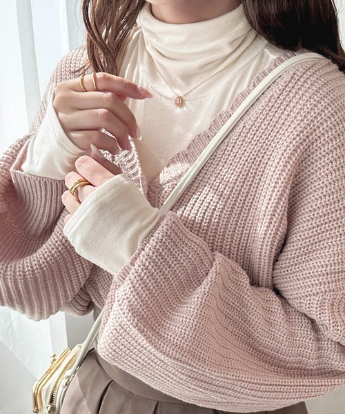 apres jour（アプレジュール）の「クシュクシュインナー【ZOZOTOWN限定アイテム】（Tシャツ/カットソー・レディース・オフホワイト/アイボリー/ダークブラウン/ボルドー/ブラック・X-LARGE/フリー）」の3枚目の写真