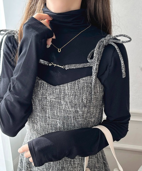 apres jour（アプレジュール）の「クシュクシュインナー【ZOZOTOWN限定アイテム】（Tシャツ/カットソー・レディース・オフホワイト/アイボリー/ダークブラウン/ボルドー/ブラック・X-LARGE/フリー）」の4枚目の写真