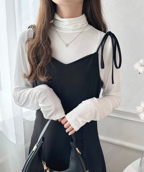 apres jour（アプレジュール）の「クシュクシュインナー【ZOZOTOWN限定アイテム】（Tシャツ/カットソー・レディース・オフホワイト/アイボリー/ダークブラウン/ボルドー/ブラック・X-LARGE/フリー）」の19枚目の写真