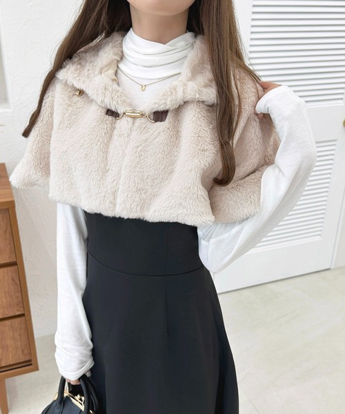 apres jour（アプレジュール）の「クシュクシュインナー【ZOZOTOWN限定アイテム】（Tシャツ/カットソー・レディース・オフホワイト/アイボリー/ダークブラウン/ボルドー/ブラック・X-LARGE/フリー）」の9枚目の写真