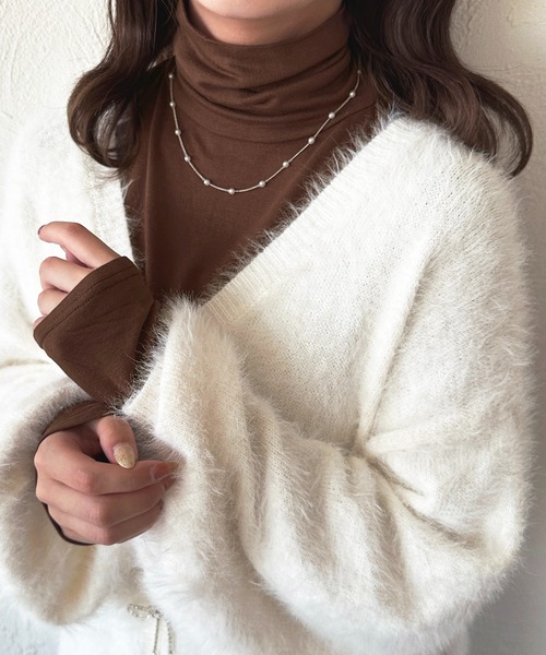 apres jour（アプレジュール）の「クシュクシュインナー【ZOZOTOWN限定アイテム】（Tシャツ/カットソー・レディース・オフホワイト/アイボリー/ダークブラウン/ボルドー/ブラック・X-LARGE/フリー）」の14枚目の写真