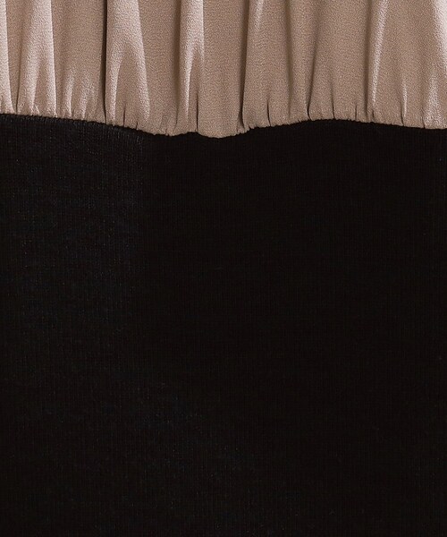 couture brooch（クチュールブローチ）の「◆【オフィスコーデにも】ボウタイドッキングニットワンピース（ワンピース・レディース・ブラック/ブラウン系その他・38/40/42/36）」の16枚目の写真