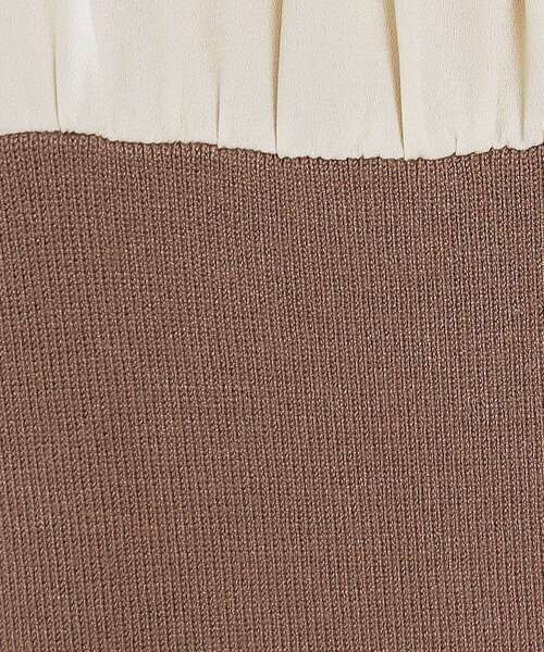 couture brooch（クチュールブローチ）の「◆【オフィスコーデにも】ボウタイドッキングニットワンピース（ワンピース・レディース・ブラック/ブラウン系その他・38/40/42/36）」の17枚目の写真