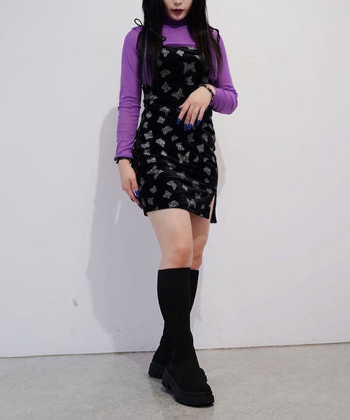 cs T&P（シーエスティーアンドピー）の「ニットロングブーツ（ブーツ・レディース・ブラック系2・S/M/L/LL）」の6枚目の写真