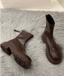 バックジップ ショートブーツ