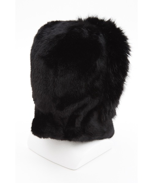 an meets zakka（アンミツザッカ）の「an meets zakka ミックスファーフーディーバラクラバ（ネックウォーマー/スヌード・レディース・グレー/レオパード/ブラック/アイボリー/ベージュ/ホワイト/ピンク・ONE SIZE/ONESIZE）」の9枚目の写真