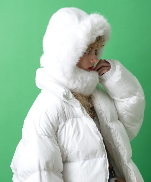 an meets zakka ミックスファーフーディーバラクラバ / ファーフード