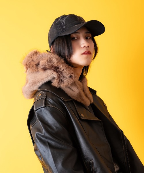 an meets zakka ミックスファーフーディーバラクラバ / ファーフード