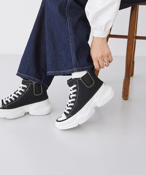 たかっぴー 厚底 サイドゴア ハイカットスニーカー（スニーカー）｜welleg