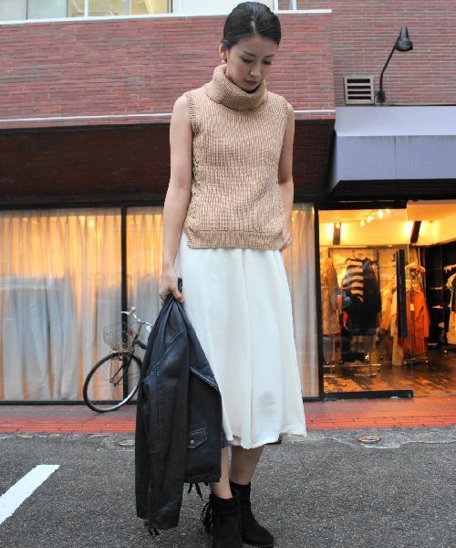 CROON A SONG（クルーンアソング）の「ジョーゼットガウチョパンツ（その他パンツ・レディース・ホワイト/ブラック/カーキ・FREE）」の17枚目の写真