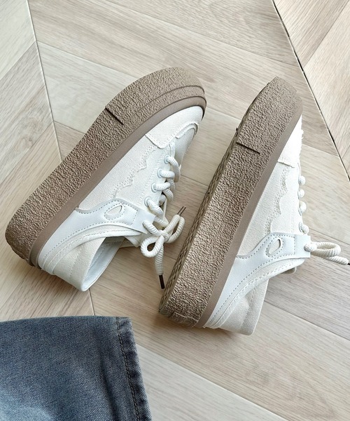 Cham.（チャム）の「カジュアルキャンバススニーカー（スニーカー・レディース・オフホワイト/ブラック/ベージュ・22.5/23/23.5/24/24.5/25）」の21枚目の写真