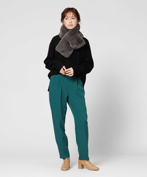 Right-on（ライトオン）の「フェイクファーティペット（マフラー・レディース・グレー/ベージュ・ONE SIZE）」の11枚目の写真