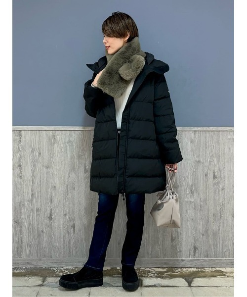 Right-on（ライトオン）の「フェイクファーティペット（マフラー・レディース・グレー/ベージュ・ONE SIZE）」の13枚目の写真