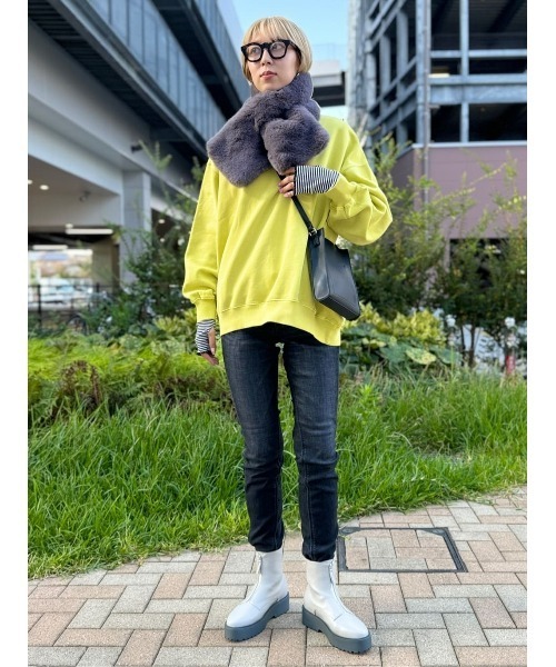 Right-on（ライトオン）の「フェイクファーティペット（マフラー・レディース・グレー/ベージュ・ONE SIZE）」の19枚目の写真