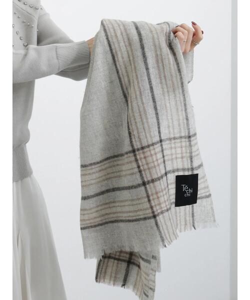 【新品タグあり】Te chichi ウールチェックストール 新品タグあり】Te chichi ウールチェックストール - 小物人気