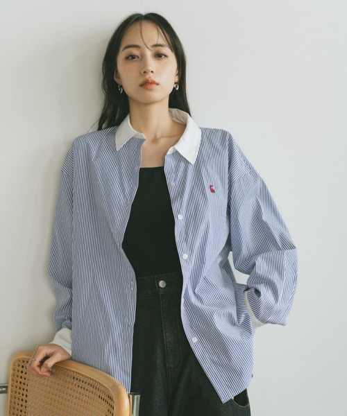 VANNIE U（ヴァニーユー）の「ヴァニー刺繍シャツ（シャツ/ブラウス・レディース・イエロー/ブルー/ピンク/ホワイト/ライトブルー・FREE）」の3枚目の写真