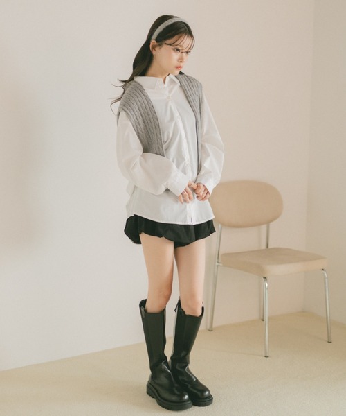 VANNIE U（ヴァニーユー）の「ヴァニー刺繍シャツ（シャツ/ブラウス・レディース・イエロー/ブルー/ピンク/ホワイト/ライトブルー・FREE）」の22枚目の写真