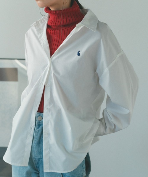 VANNIE U（ヴァニーユー）の「ヴァニー刺繍シャツ（シャツ/ブラウス・レディース・イエロー/ブルー/ピンク/ホワイト/ライトブルー・FREE）」の7枚目の写真