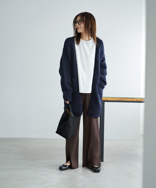 STYLE DELI（スタイルデリ）の「あったかモコモコニットガウン（カーディガン/ボレロ・レディース・ネイビー/ライトグレー/ブラウン系その他・FREE）」の18枚目の写真