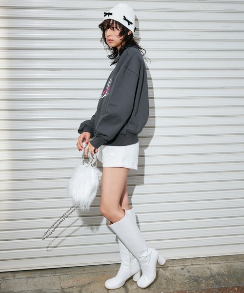 Narcissus（ナルシス）の「【Narcissus】ツイードスパンコールパンツ（その他パンツ・レディース・ブラック/ホワイト・FREE）」の4枚目の写真