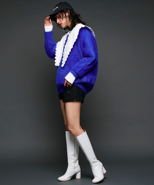 Narcissus（ナルシス）の「【Narcissus】ツイードスパンコールパンツ（その他パンツ・レディース・ブラック/ホワイト・FREE）」の7枚目の写真