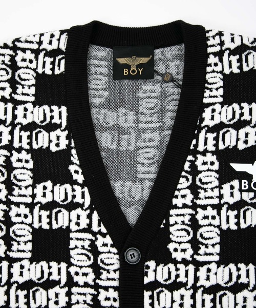 BOY LONDON(ボーイロンドン)の「【BOY LONDON】BOY LOGO PATTERNED KNIT CARDIGAN(カーディガン/ボレロ・メンズ・ブラック・X-SMALL/S/M/L)」の3枚目の写真