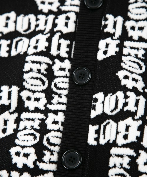 BOY LONDON(ボーイロンドン)の「【BOY LONDON】BOY LOGO PATTERNED KNIT CARDIGAN(カーディガン/ボレロ・メンズ・ブラック・X-SMALL/S/M/L)」の5枚目の写真