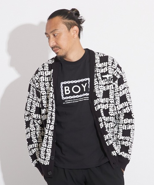 BOY LONDON(ボーイロンドン)の「【BOY LONDON】BOY LOGO PATTERNED KNIT CARDIGAN(カーディガン/ボレロ・メンズ・ブラック・X-SMALL/S/M/L)」の7枚目の写真
