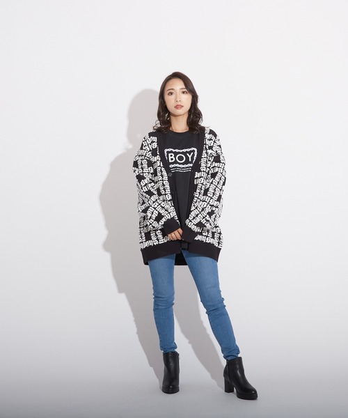 BOY LONDON(ボーイロンドン)の「【BOY LONDON】BOY LOGO PATTERNED KNIT CARDIGAN(カーディガン/ボレロ・メンズ・ブラック・X-SMALL/S/M/L)」の13枚目の写真