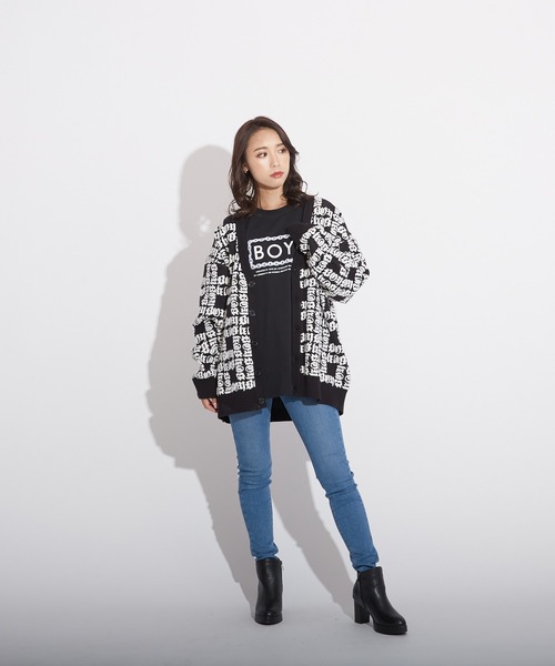 BOY LONDON(ボーイロンドン)の「【BOY LONDON】BOY LOGO PATTERNED KNIT CARDIGAN(カーディガン/ボレロ・メンズ・ブラック・X-SMALL/S/M/L)」の14枚目の写真
