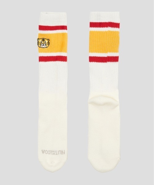 Design Tshirts Store graniph（デザイン　ティーシャツ　ストア　グラニフ）の「FRUIT OF THE LOOM× graniph オーサムタイガー 3ライン C（ソックス/靴下・メンズ・マルチ・25cm～27cm）」の4枚目の写真