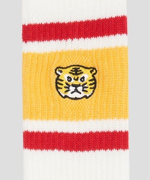 Design Tshirts Store graniph（デザイン　ティーシャツ　ストア　グラニフ）の「FRUIT OF THE LOOM× graniph オーサムタイガー 3ライン C（ソックス/靴下・メンズ・マルチ・25cm～27cm）」の7枚目の写真