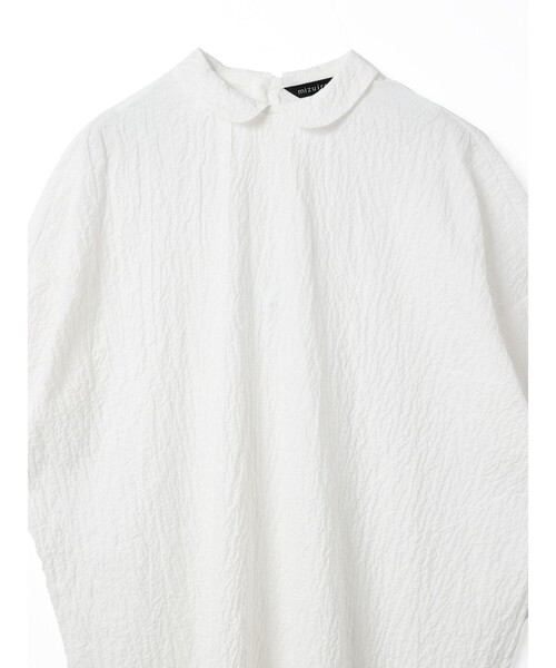 mizuiroind（ミズイロインド）の「mizuiro ind 襟付きコクーンワンピース（ワンピース・レディース・オフホワイト/ブラック・FREE）」の14枚目の写真