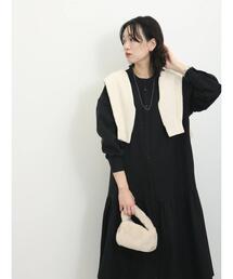 Samansa Mos2 blue | ティアードシャツワンピース(ワンピース)