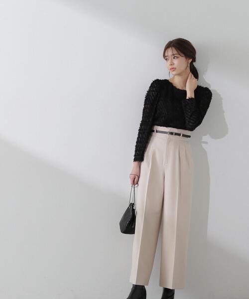 PROPORTION BODY DRESSING（プロポーションボディドレッシング）の「カットジャガードブラウス / 1214110105（シャツ/ブラウス・レディース・ブラック/ホワイト・FREE）」の8枚目の写真