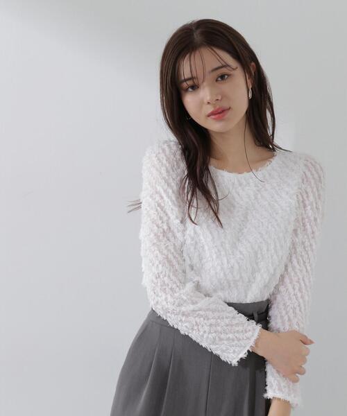 PROPORTION BODY DRESSING（プロポーションボディドレッシング）の「カットジャガードブラウス / 1214110105（シャツ/ブラウス・レディース・ブラック/ホワイト・FREE）」の14枚目の写真