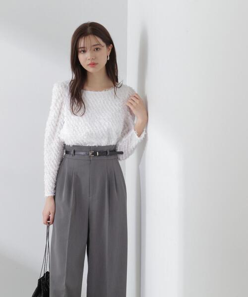 PROPORTION BODY DRESSING（プロポーションボディドレッシング）の「カットジャガードブラウス / 1214110105（シャツ/ブラウス・レディース・ブラック/ホワイト・FREE）」の18枚目の写真