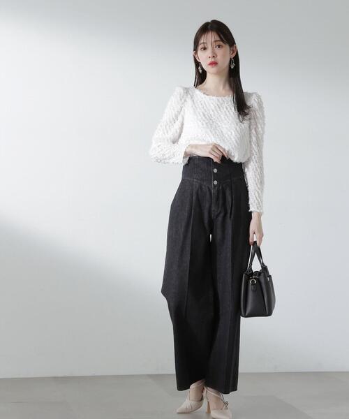 PROPORTION BODY DRESSING（プロポーションボディドレッシング）の「カットジャガードブラウス / 1214110105（シャツ/ブラウス・レディース・ブラック/ホワイト・FREE）」の20枚目の写真