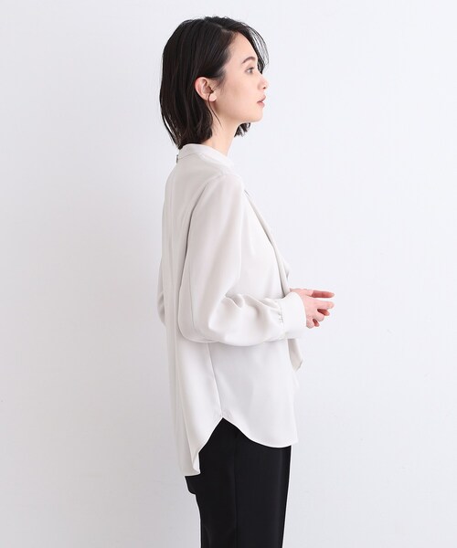 INDIVI / インディヴィ 春SALE！【日本製／トリアセテート】きれいめTシャツ INDIVI tシャツ 春SALE！「日本製／トリアセテート」きれいめT