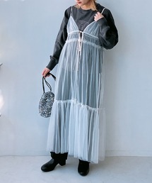 AS KNOW AS plus | ◎チュールリボンキャミワンピ―ス(ワンピース)